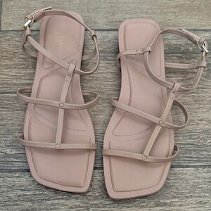 Marc Fisher Blush Strappy Square-Toe Sandals
